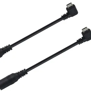 DC 5.5x2.1mm femmina a Micro USB maschio 90 gradi angolo sinistro 5V DC alimentazione connettore cavi di ricarica