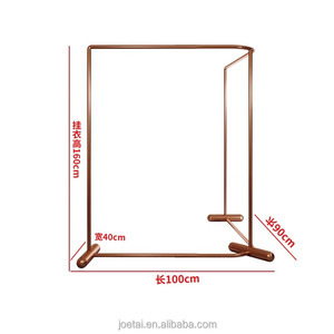 Rose Gold Công Nghiệp Ống Áo Giá Đứng Cán May Giá Cho Treo Quần Áo Bán Lẻ Hiển Thị Miễn Phí Đứng Áo Giá - Product Image 6