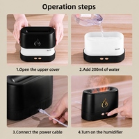 Humidificateur d'aromathérapie à flamme, direct usine, cadeaux de fête, lumière colorée, humidificateur USB, humidificateur à flamme de feu, humidificateur parfumé