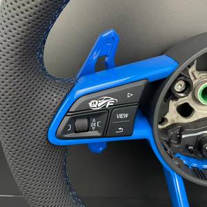 Volante de Cuero Personalizado de Línea <span class=keywords><strong>S</strong></span>, Semi-Perforado, para <span class=keywords><strong>Audi</strong></span> <span class=keywords><strong>A3</strong></span> 8V A4 A5 A6 A7 B7 B8 B8.5 S3 S4 S5 B9 C7 RS5 Q5 Q7 TTRS - Product Image 4