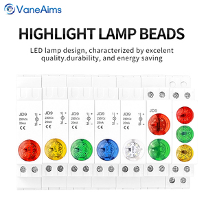 Lâmpada Indicadora de Sinal LED de Alta Luminosidade para Montagem em Trilho DIN 12V24V230V Vermelha Verde ROHS CE ODM - Product Image 4