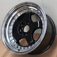 F881431 15 pouces 15x7 15x8 4x100 4x114.3 jantes et roues de voiture en aluminium personnalisées couverture de volant de voiture moyeu de roue