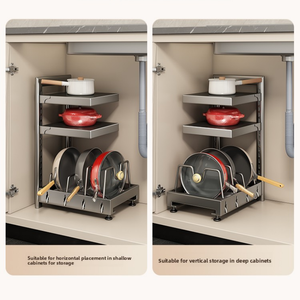 Estante de Metal con Diseño Moderno y Ajustable <span class=keywords><strong>para</strong></span> Ollas, Organizador de Almacenamiento de Cocina, Exhibición de Sartenes y Accesorios <span class=keywords><strong>PARA</strong></span> EL Hogar - Product Image 3