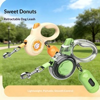 Laisse de chien rétractable automatique portable de 3 m avec corde plate, dispositif anti-perte pour la promenade en extérieur, accessoires pour animaux de compagnie