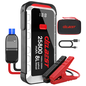 Démarreur de voiture 2500A Peak, <span class=keywords><strong>booster</strong></span> de batterie de véhicule 25800mAh 12V avec entrée de charge Type-C 18W - Product Image 1