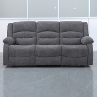 Canapé d'angle moderne 3 places en velours côtelé pour grand salon, couleur gris foncé, collection 2026 – Idéal pour la détente à la maison