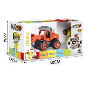 KSF, оптовая продажа, 4CH R/C, грузовик, пластиковые транспортные средства, радиоуправляемые игрушки, сборка автомобиля, игрушка «DIY», грузовик с легкой музыкой, детские игрушки
