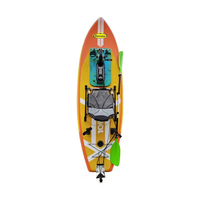 Nouveau design siège unique gonflable SUP pédale en métal Tri-puissance moteur électrique pédale Kayak bateau à rames pour l'océan