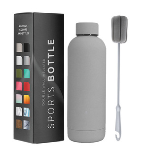 Botella de Agua Deportiva de Acero Inoxidable de Doble Pared, Aislada, a Prueba de Fugas, Libre de BPA, de 350/500 ml, con Logotipo Personalizado, Venta al Por Mayor - Product Image 1