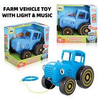 Jouet de voiture à friction avec emballage russe, véhicule agricole à inertie avec lumière et musique, modèle de tracteur pour enfants