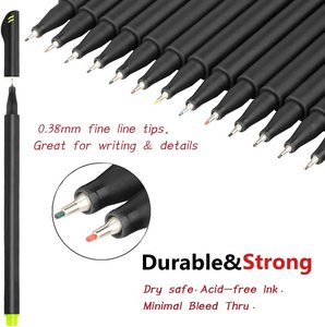 24 stylos feutres fins BOLD 0,4 mm, stylos de <span class=keywords><strong>dessin</strong></span> colorés pour croquis, stylos pour journal et agenda - Product Image 6