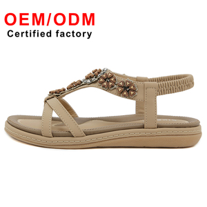 महिलाओं के उच्च गुणवत्ता वाले ग्रीष्मकालीन फ्लैट जूते-आरामदायक पैर के सैंडल की छुट्टियों के लिए बड़े आकार का पट्टा फैशनेबल - Product Image 1