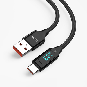 Tuti nhà máy bán hàng trực tiếp 66W sạc nhanh pd66w USB A để Loại C Cáp với LED hiển thị - Product Image 3