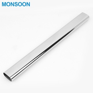 MONSOON Accesorios de Muebles de Alta Calidad, Barra Ovalada para Colgar en el Armario, de Aleación 6063, Color Plata/Negro, para Dormitorio - Product Image 3