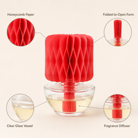 Diffuseur d'arômes en papier nid d'abeille en gros, parfum longue durée 45 jours pour bureau, salle de bain, petit espace, décoration sans flamme