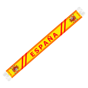 World Flag Pattern Football Cup Cheering Scarf Spain Espana Painted Technique Headwrap Polyester Textile Crafts