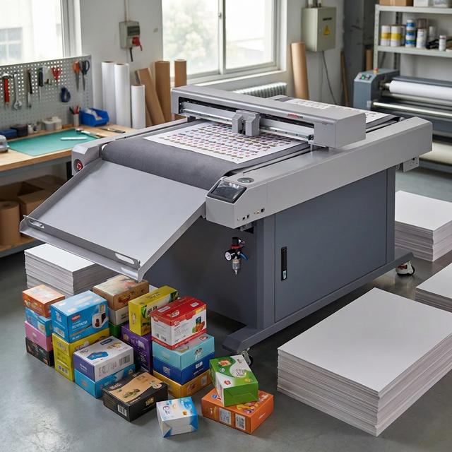 Vacuum Bed D1 Digital Flatbed Cutter with Servo Motor for Stable Cutting of Corrugated Paper and Rigid Packaging Boards