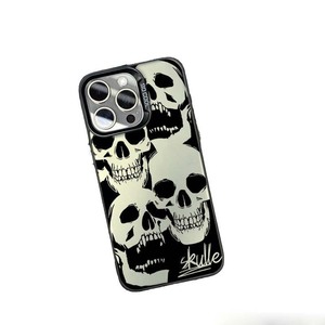 Lustige Totenkopf-Druck Galvanisch Versilberte Schlüssel-TPU-PC-Handyhülle für <span class=keywords><strong>iPhone</strong></span> <span class=keywords><strong>X</strong></span> Xr Xs 11 12 13 14 15 16 17 18 Pro Max - Product Image 1