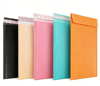 Enveloppes à bulles rembourrées en feuille métallique colorée avec logo personnalisé, adhésif puissant, emballage d'expédition, pochette à bulles en polyéthylène