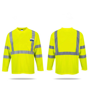 Chemises de travail à haute visibilité personnalisées avec bandes réfléchissantes, chemise de travail de sécurité fluorescente pour les travaux routiers - Product Image 5
