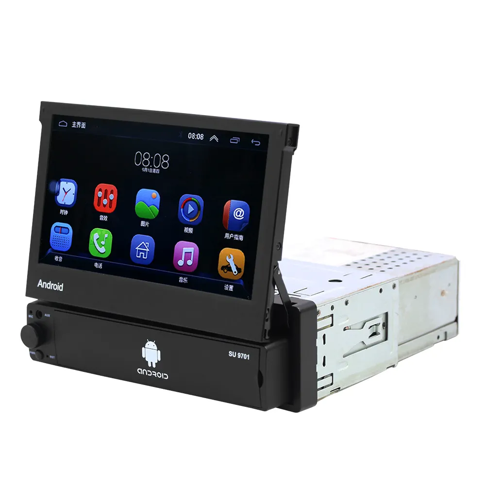 Radio con Gps para coche, reproductor Multimedia con Android, 7 pulgadas, Universal, estéreo, 1080P