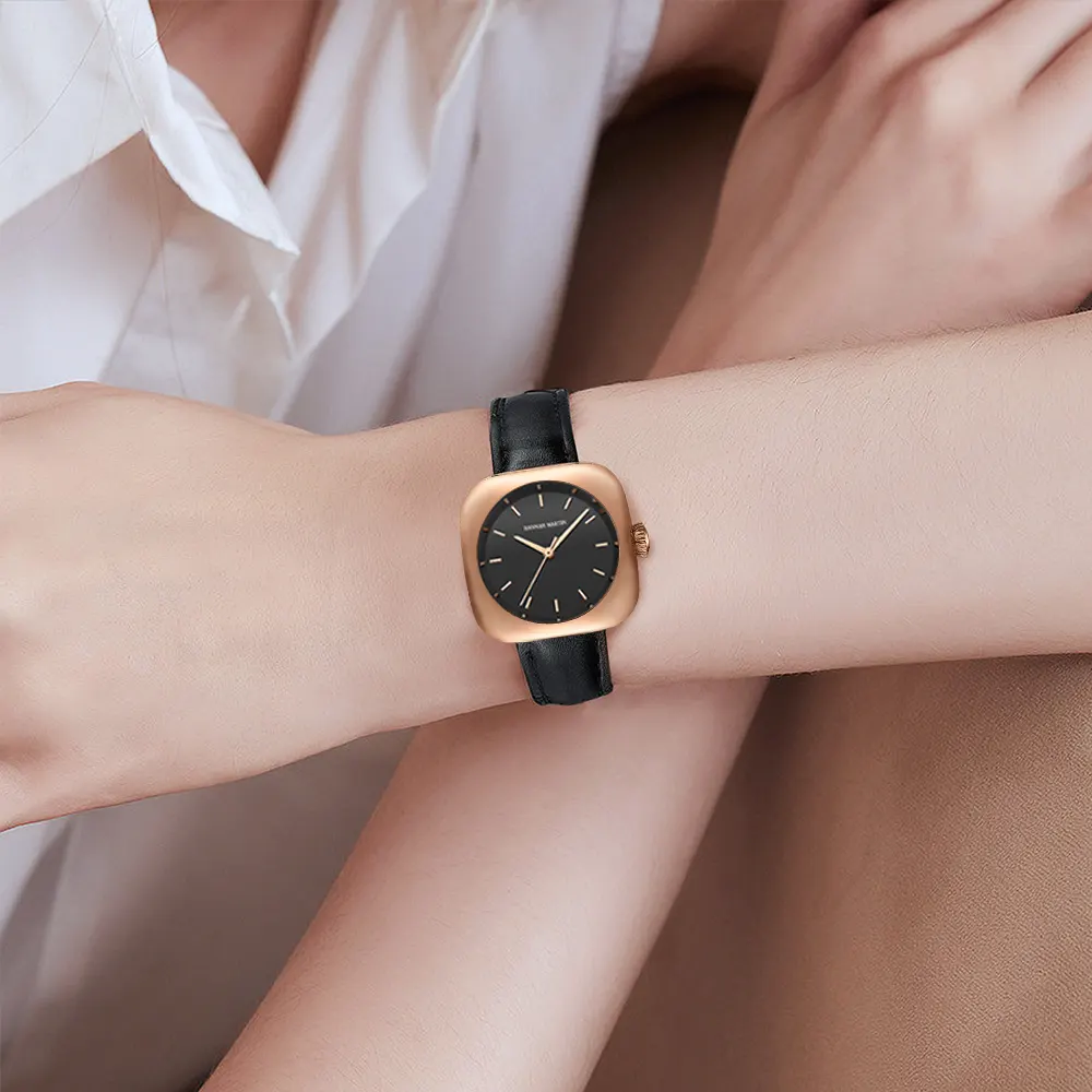 Часы HANNAH MARTIN с завода, кварцевые часы с логотипом под заказ, водонепроницаемые 3 бар, часы из розового золота, японский механизм, женские часы