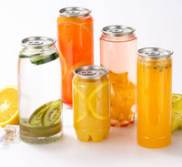 Bouteilles de 200 ml personnalisables en PET transparent, mini canettes de soda jetables, écologiques, pour thé, café et autres boissons, avec couvercles faciles à ouvrir