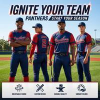 Pabrik Seragam Baseball Custom Langsung dari Pabrik 1 PC MOQ Desain Gratis Sublimasi Bernapas Cepat Kering Tricot Rajutan Ganda