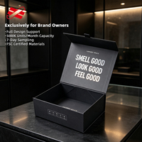 Boîte cadeau en carton pliable de luxe avec logo argenté personnalisé HENGXING, fermeture magnétique, pour vêtements, vêtements, t-shirts