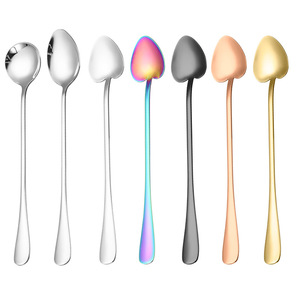 Stainless Steel Ice <b>Spoon</b> Long Handle Heart Shape Coffee Dessert Stirring <b>Spoon</b> For Party Honey Ice Cream - Product Image 5