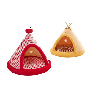 Hunde katzen hauszelt Kleines und mittelgroßes Hunde haustier haus kann Jurten öffnen und waschen Teddy Bomei Holz-PET - Product Image 1