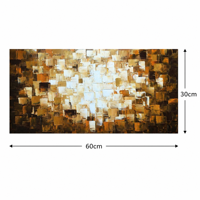 Peinture à l'huile abstraite peinte à la main 60x30cm, art mural moderne à la spatule, toile texturée en coton et lin pour la décoration de la maison et du bureau