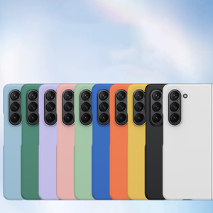 Venta al por mayor <span class=keywords><strong>de</strong></span> fábrica 2023 Z Fold 5 funda <span class=keywords><strong>de</strong></span> teléfono mate <span class=keywords><strong>de</strong></span> lujo colorido PC TPU funda <span class=keywords><strong>de</strong></span> piel suave para <span class=keywords><strong>Samsung</strong></span> Z Fold 5 cubierta - Product Image 4