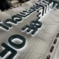 Enseigne LED personnalisée, lettres en acrylique 3D rétroéclairées, lettres en relief rétroéclairées, logo de bureau, enseignes murales