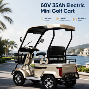 รถกอล์ฟไฟฟ้า 60V 35Ah ใช้แบตเตอรี่ลิเธียมขนาดเล็ก สำหรับถนนที่ไม่เป็นสาธารณะ รับน้ำหนักได้ 300 กก. และความเร็ว 30 กม./ชม. - Product Image 3