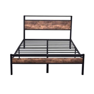 King Queen Full Size Platform in metallo <span class=keywords><strong>letto</strong></span> <span class=keywords><strong>letto</strong></span> dormitorio in <span class=keywords><strong>ferro</strong></span> con <span class=keywords><strong>testiera</strong></span> <span class=keywords><strong>letto</strong></span> per Hotel camera da <span class=keywords><strong>letto</strong></span> - Product Image 5