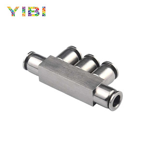 Conector de acero inoxidable neumático YIBI PHF de 90 grados para manguera de aire - Product Image 3