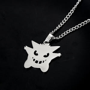 Venta al por mayor Pokémon Acero inoxidable colgante collar hueco <span class=keywords><strong>Gengar</strong></span> Disco suéter <span class=keywords><strong>cadena</strong></span> niños estilo Hip Hop para regalo - Product Image 5