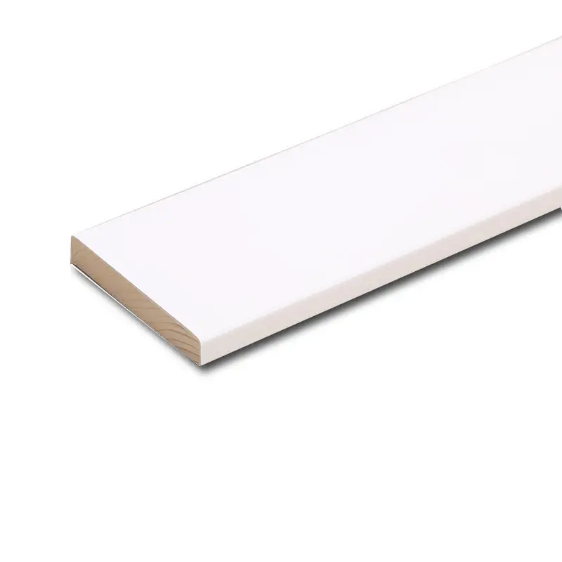 Papan Dasar Kayu Solid MDF Prima Putih Modern Cetakan untuk Interior Rumah Bingkai Pintu Panel Cornice Papan Pinggir
