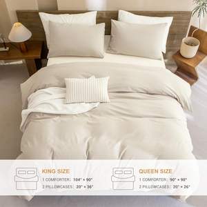 Ultra-doux, respirant, hypoallergénique, favorise un sommeil réparateur, linge de lit <span class=keywords><strong>en</strong></span> coton biologique lavé pour hôtel, tailles twin, queen, king, toutes saisons, été - Product Image 4