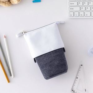 Retractable PU & Corduroy Pencil <b>Case</b>,2-in-1 Pen Pouch & Desk Organizer for School & Office,Pen Holder for Travel & Daily Carry - Product Image 5
