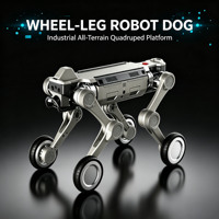 Robot chien quadrupède industriel certifié CE à roues, tout-terrain, pour inspection, avec IA, pour développement secondaire, comprenant boîte de vitesses, pompe et roulement