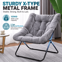Fauteuil de salon pliable moderne avec repose-pieds assorti, fauteuil de détente en peluche douce pour salon, chambre à coucher, relaxation en intérieur