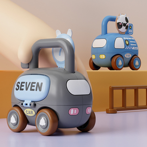 Ensemble de 8 mini-véhicules de dessin animé QS Educational <span class=keywords><strong>pour</strong></span> enfants avec roues libres, jouet éducatif <span class=keywords><strong>pour</strong></span> le comptage des nombres et l'apprentissage des <span class=keywords><strong>chiffres</strong></span> - Product Image 3