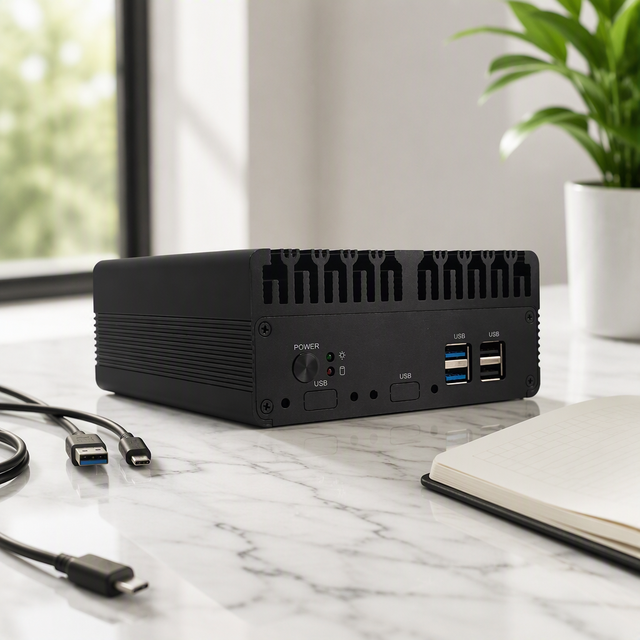 Intel N150 Fanless Industrial Mini PC DC 12V Intel I226-V 2.5GbE LAN M.2 2280 NVME SATA3.0 2.0 RS232 COM DDR4 3200 MHZ