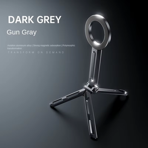 Support de tableau de bord pour téléphone portable, trépied flexible, portable, pliable, magnétique, en alliage d'aluminium, hauteur réglable, déclencheur automatique, portable - Product Image 4