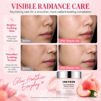 Crème hydratante et nourrissante Peach Probiotic Radiant, crème hydratante pour le visage, étiquette privée OEM