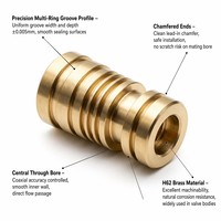 Pièces tournées en laiton de haute précision sur mesure, raccord fileté moleté, composant d'usinage CNC pour équipement pneumatique