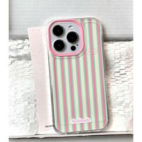 Coques Minimalistes Rayées en Plastique Souple Antichoc à Pulvériser 15/14/13/12/11/8 - Transparentes Personnalisables pour Téléphone Portable