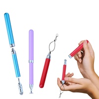 Stylet multifonctionnel à écran tactile, peut être un stylet long ou court, avec pointe à disque, avec cordon de suspension, pointe en maille pour téléphone portable